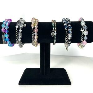 Handmade Beaded Wrap Bracelet with Charm